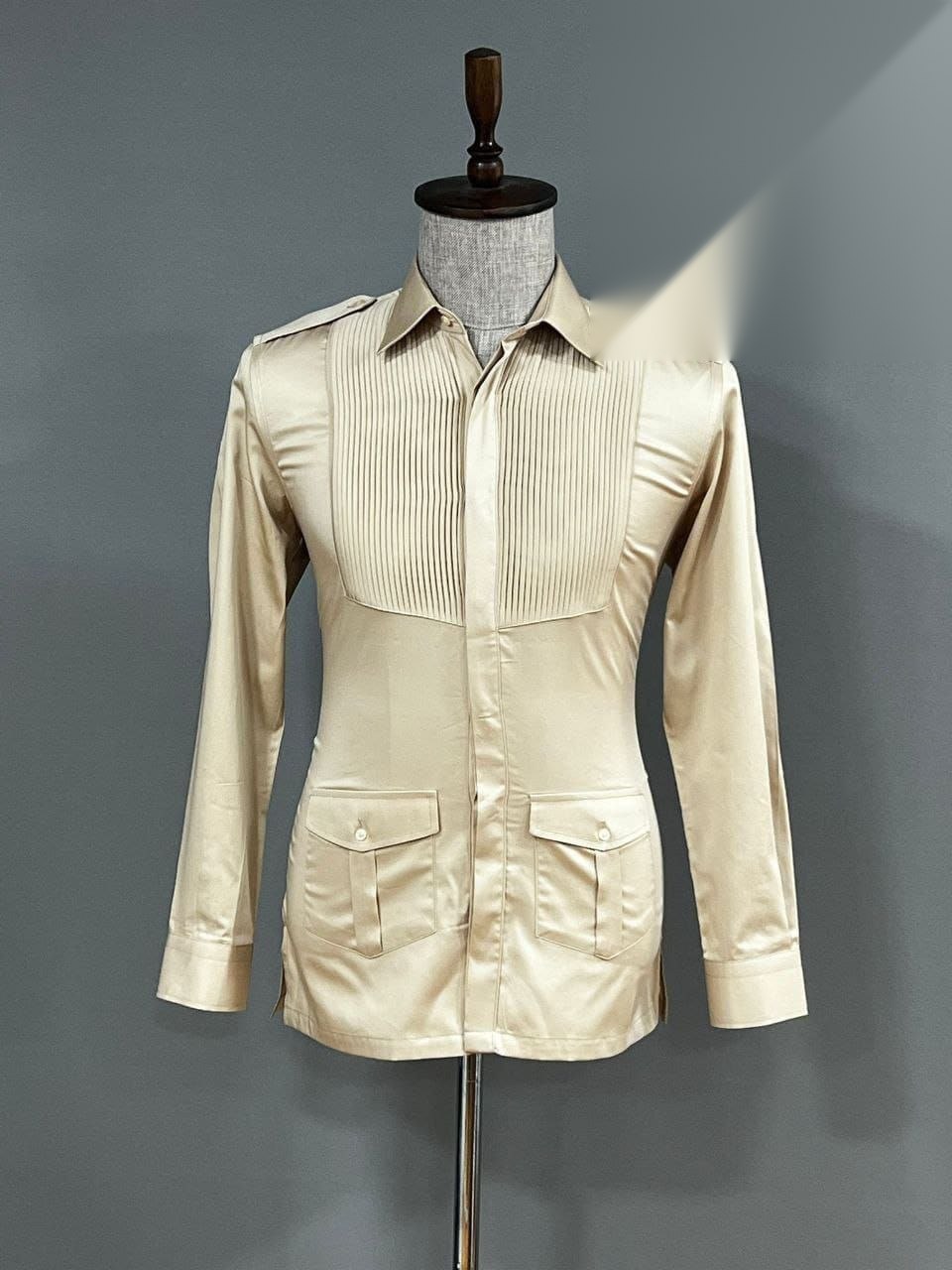 Chemise Plastron Crème — crème