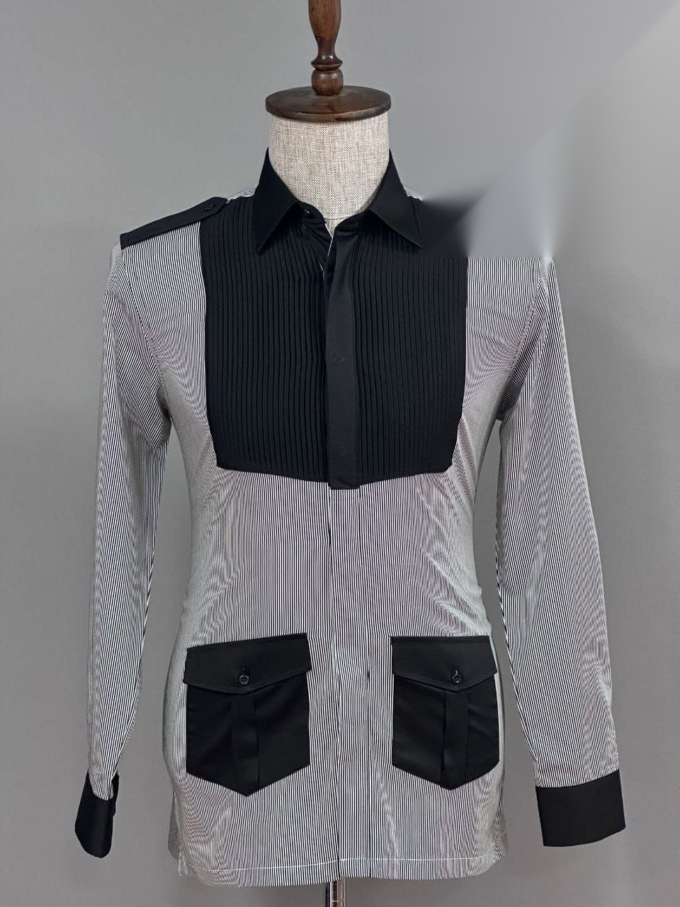 Chemise Plastron Graphite — graphite & marine