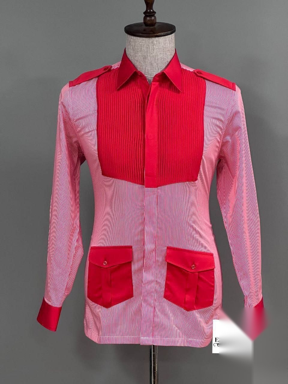 Chemise Plastron Rose — rose & framboise